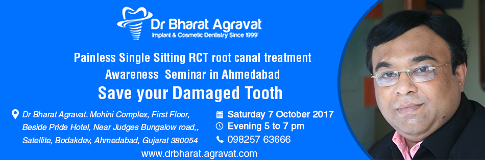 Single Sitting RCT root canal treatment cost procedure video in Ahmedabad Gujarat India 950x315