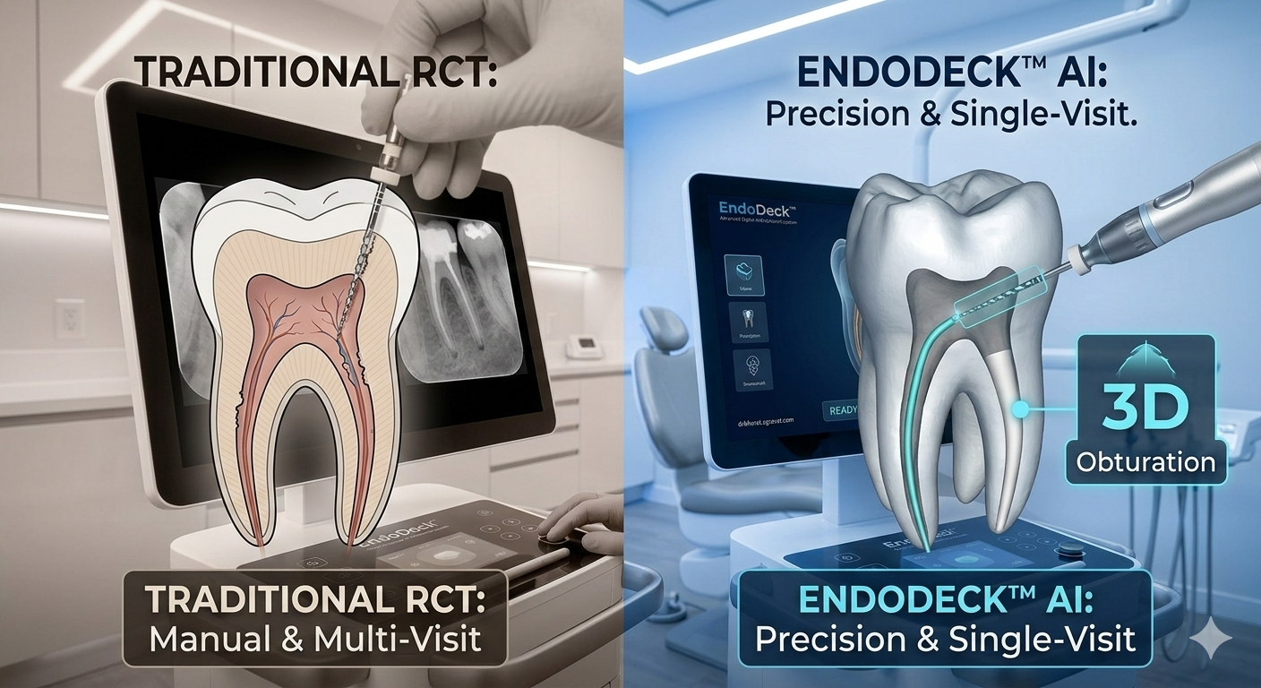 3D Obturation Endodeck single visit root canal treatment Ahmedabad